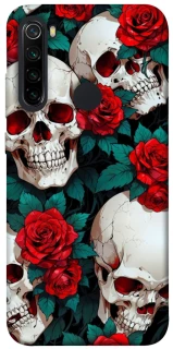 Чохол на Xiaomi Redmi Note 8 skull and rose фото 1 з 1