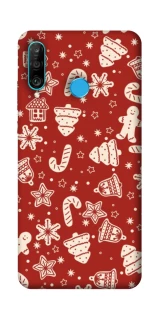 Чехол на Huawei P30 lite Новогодний v3 фото 1 из 1