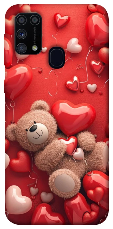 Чехол на Samsung Galaxy M31 bear in hearts фото 1 из 1