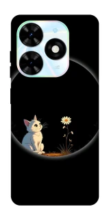 Чохол на TECNO Spark Go 2024 Cat and flower фото 1 з 1