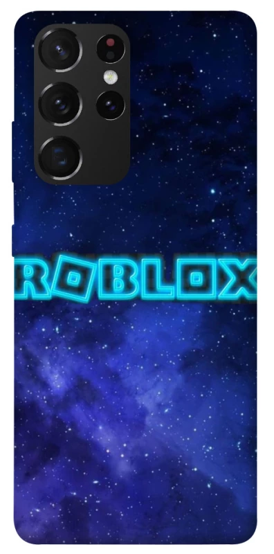 Чохол на Samsung Galaxy S21 Ultra Roblox Space Logo Blue фото 1 з 1