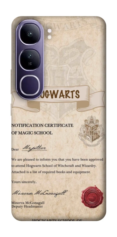 Чехол на Vivo Y300 The Hogwarts acceptance letter фото 1 из 1