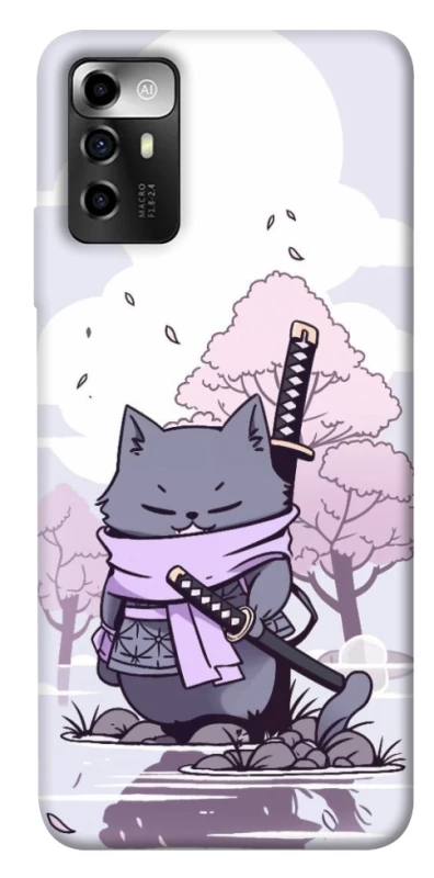 Чехол на ZTE Blade A72 Samurai cat фото 1 из 1