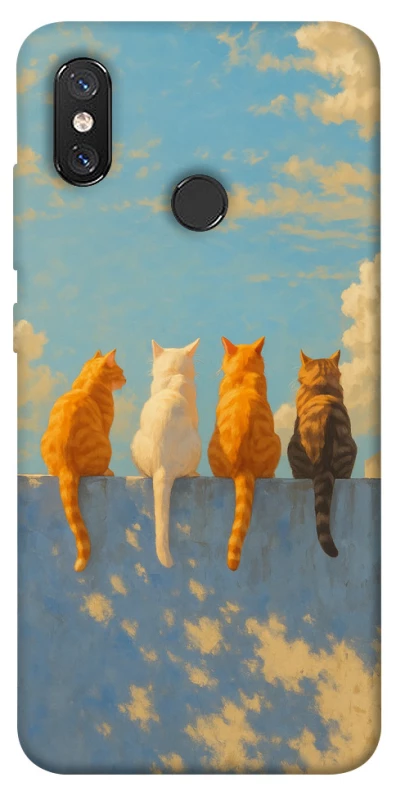 Чохол на Xiaomi Mi 8 cats on wall фото 1 з 1