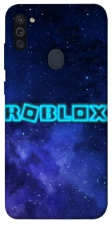 Чехол на Samsung Galaxy M11 Roblox Space Logo Blue фото 1 из 1