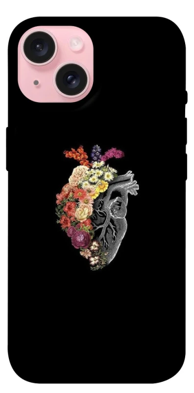 Чохол на Apple iPhone 15 (6.1") Heart with flowers фото 1 з 1