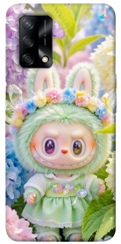Чохол на Oppo A74 4G Labubu & Flowers ver.2 фото 1 з 1