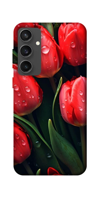 Чохол на Samsung Galaxy S24 FE Червоні тюльпани фото 1 з 1