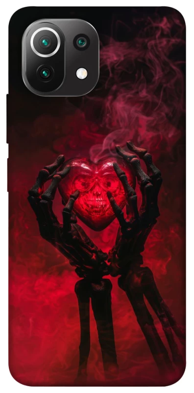 Чохол на Xiaomi Mi 11 Lite Heart in the hands of a skeleton фото 1 з 1