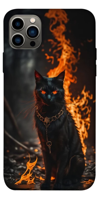Чехол на Apple iPhone 12 Pro (6.1") Огненный кот фото 1 из 1