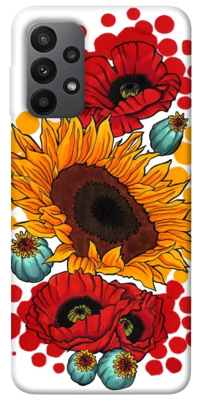 Чохол на Samsung Galaxy A23 4G Соняшники та маки фото 1 з 1