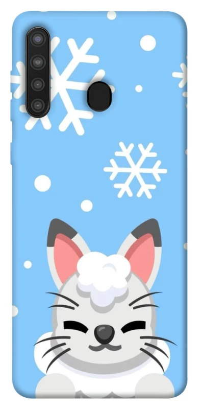 Чехол на Samsung Galaxy A21 Adopt Me Snow Kitty Smile фото 1 из 1