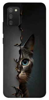 Чехол на Samsung Galaxy A02s Кот-подглядыватель v2 фото 1 из 1
