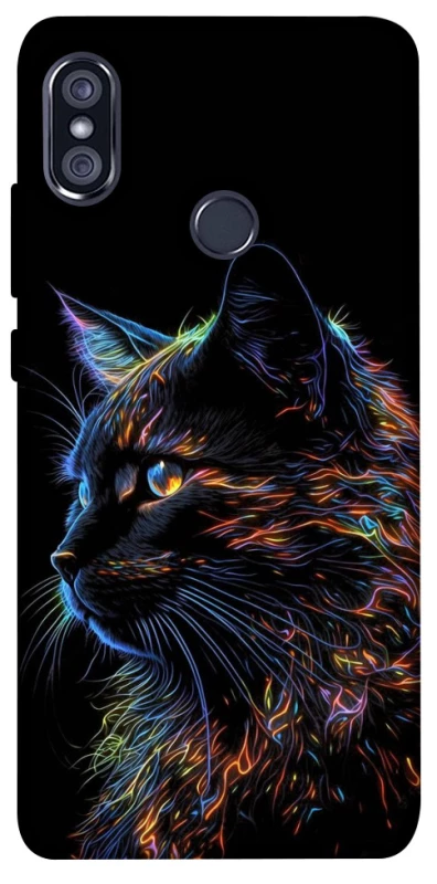 Чохол на Xiaomi Redmi Note 5 Pro / Note 5 (AI Dual Camera) Чорний кіт фото 1 з 1