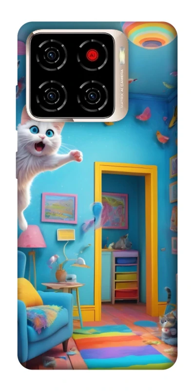 Чехол на ZTE Blade A56 crazy cat фото 1 из 1