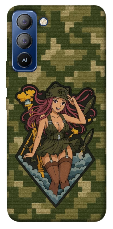 Чохол на TECNO Pop 5 LTE Military Waifu фото 1 з 1