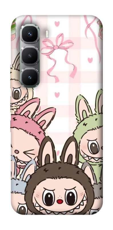 Чохол на Infinix Hot 60 Pro All Labubu 2 фото 1 з 1