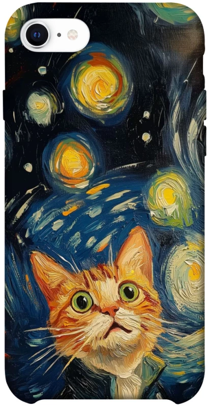 Чехол на Apple iPhone SE (2020) paint cat фото 1 из 1