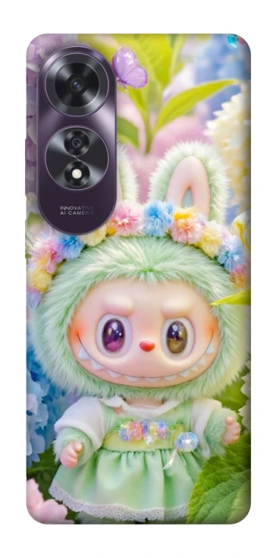 Чохол на Oppo A60 Labubu & Flowers ver.2 фото 1 з 1