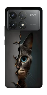 Чохол на Xiaomi Poco F6 Pro Кіт-підглядач v2 фото 1 з 1