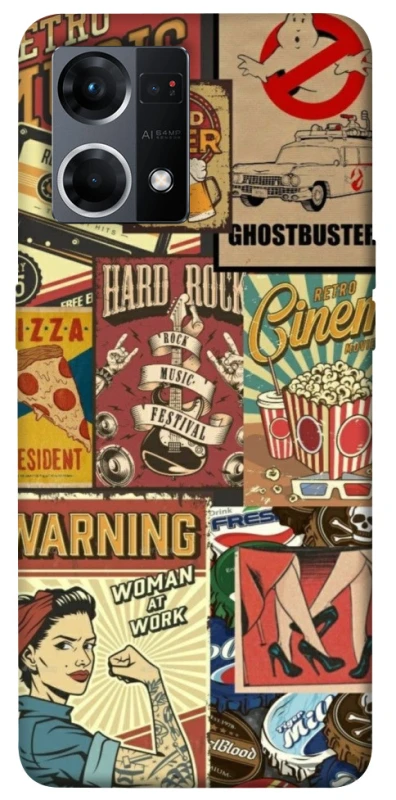 Чохол на Oppo Reno 7 4G Retro collage ver.2 фото 1 з 1