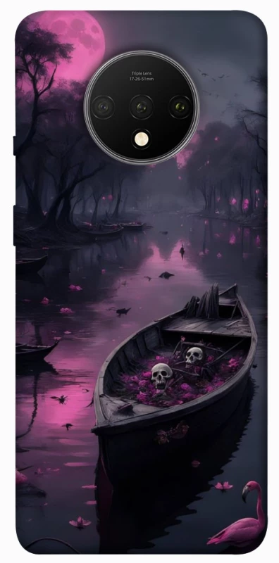 Чохол на OnePlus 7T Boat and flamingo фото 1 з 1