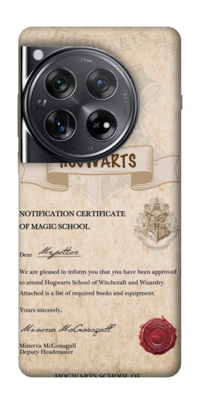 Чехол на OnePlus 12 The Hogwarts acceptance letter фото 1 из 1