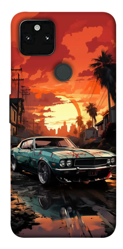 Чехол на Google Pixel 5A Car at sunset фото 1 из 1