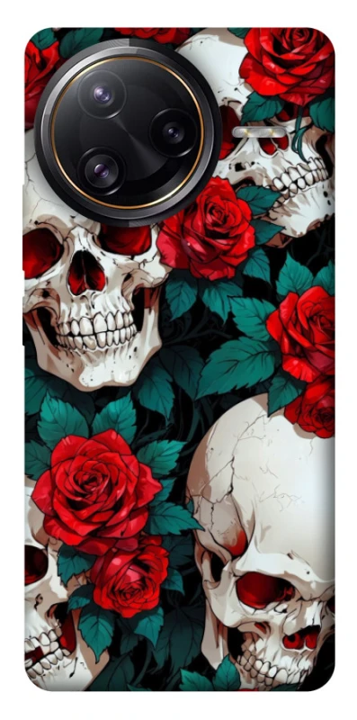 Чохол на Xiaomi Poco F7 Pro skull and rose фото 1 з 1