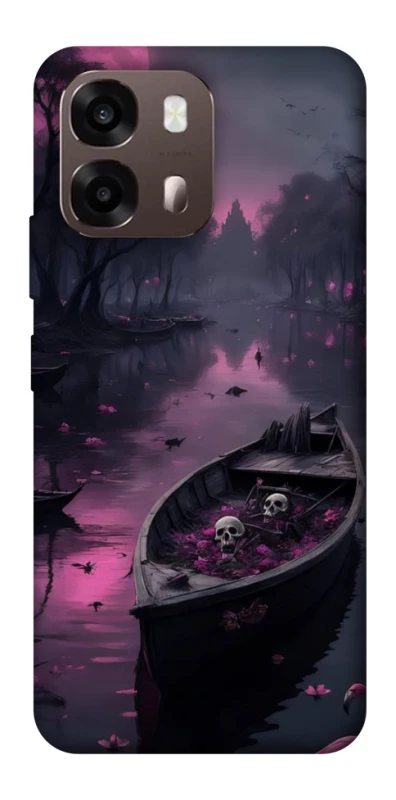 Чехол на Oppo A6 Boat and flamingo фото 2 из 2