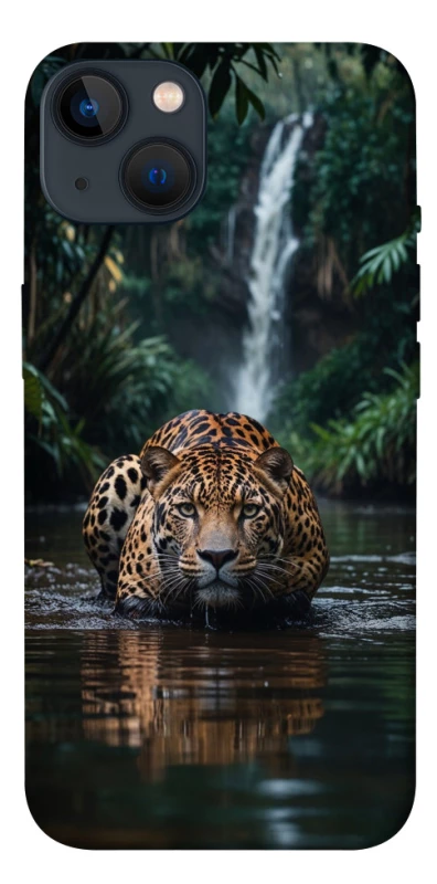 Чехол на Apple iPhone 13 (6.1") Leopard in water фото 1 из 1