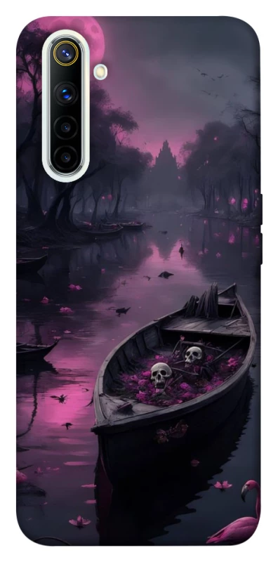 Чохол на Realme 6 Boat and flamingo фото 1 з 1