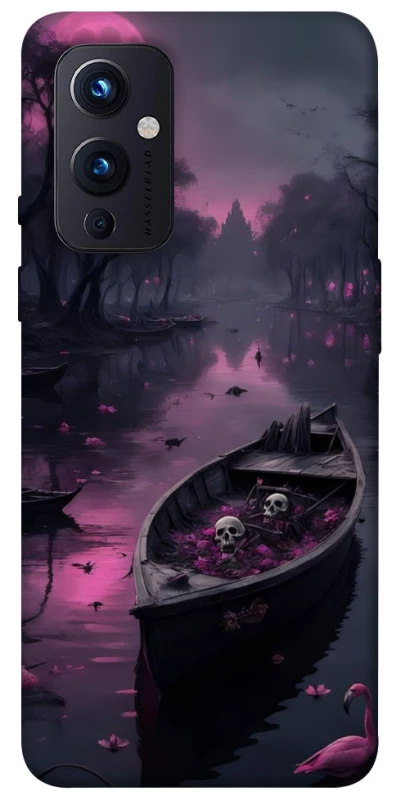 Чехол на OnePlus 9 Boat and flamingo фото 1 из 1