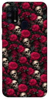 Чехол на Samsung Galaxy M31 Черепа и розы фото 1 из 1