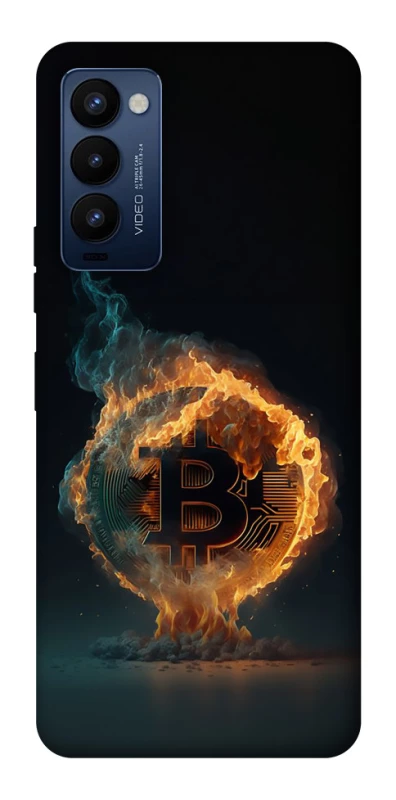 Чохол на TECNO Camon 18 Pro Fire Bitcoin фото 1 з 1