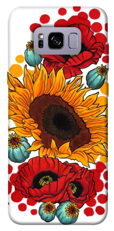 Чохол на Samsung G955 Galaxy S8 Plus Соняшники та маки фото 1 з 1