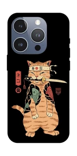 Чехол на Apple iPhone 16 Pro Кот-самурай фото 1 из 1