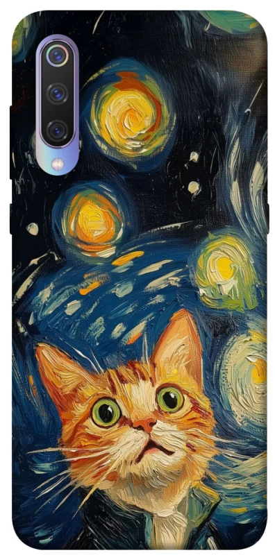 Чехол на Xiaomi Mi 9 paint cat фото 1 из 1