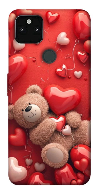 Чехол на Google Pixel 5A bear in hearts фото 1 из 1