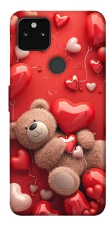 Чехол на Google Pixel 5A bear in hearts фото 1 из 1