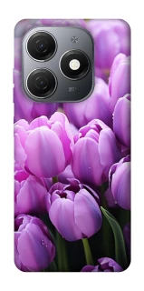 Чехол на TECNO Spark 20 Фиолетовые тюльпаны фото 1 из 1