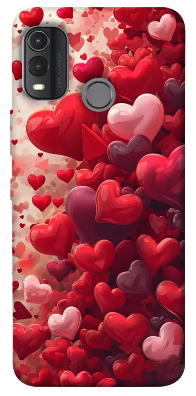Чохол на Nokia G11 Plus Many hearts фото 1 з 1