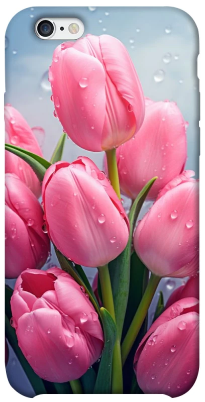 Чохол на Apple iPhone 6/6s (4.7") Рожеві тюльпани фото 1 з 1