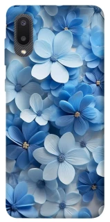 Чехол на Samsung Galaxy A02 Синие цветы фото 1 из 1