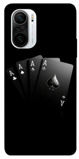Чехол на Xiaomi Redmi K40 / K40 Pro / K40 Pro+ / Poco F3 Black Cards фото 1 из 1