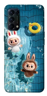 Чохол на Oppo Reno 5 4G Labubu in the pool фото 1 з 1