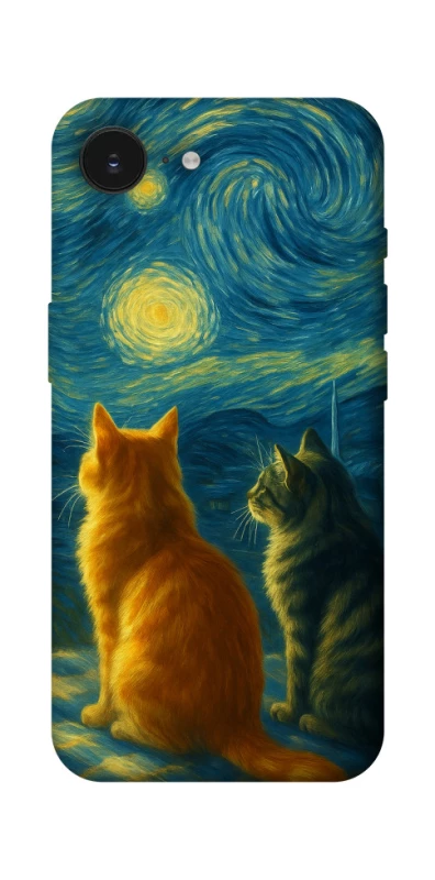 Чохол на Apple iPhone 16e (6.1") Cats under the stars фото 1 Чохол на Apple iPhone 16e (6.1") Cats under the stars фото 1 з 1