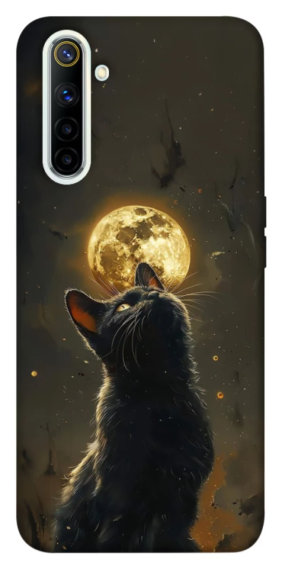 Чехол на Realme 6 Кот под луной v2 фото 1 из 1