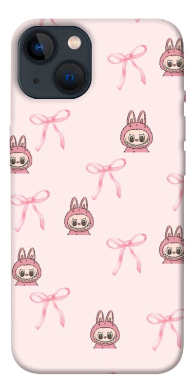 Чохол на Apple iPhone 13 (6.1") Pink bows and Labubus фото 1 з 1