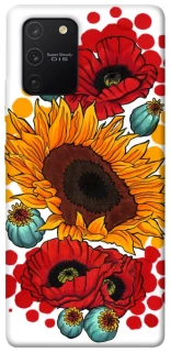 Чехол на Samsung Galaxy S10 Lite Подсолнечники и маки фото 1 из 1